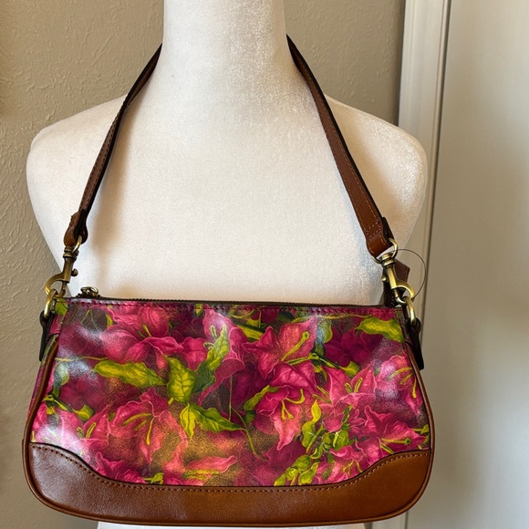 NWOT Patricia Nash Nova Bougainvillea Along the Coast Leather Crossbody - Picture 2 of 9